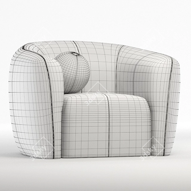 Elegant B&B Italia Armchair: Timeless Comfort 3D model image 3