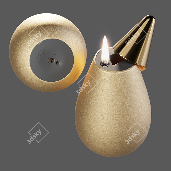 Tiny Flame: Stylish Fire Lighter 3D model image 3