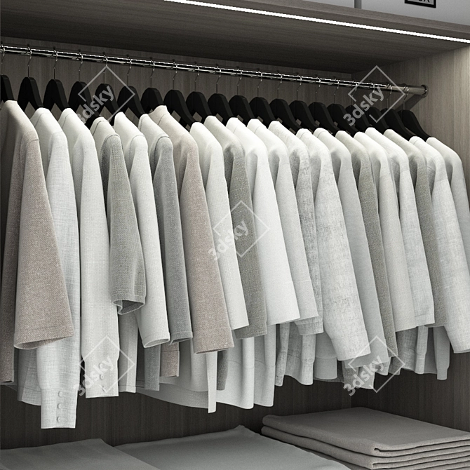 White Wardrobe Essentials 3D model image 4