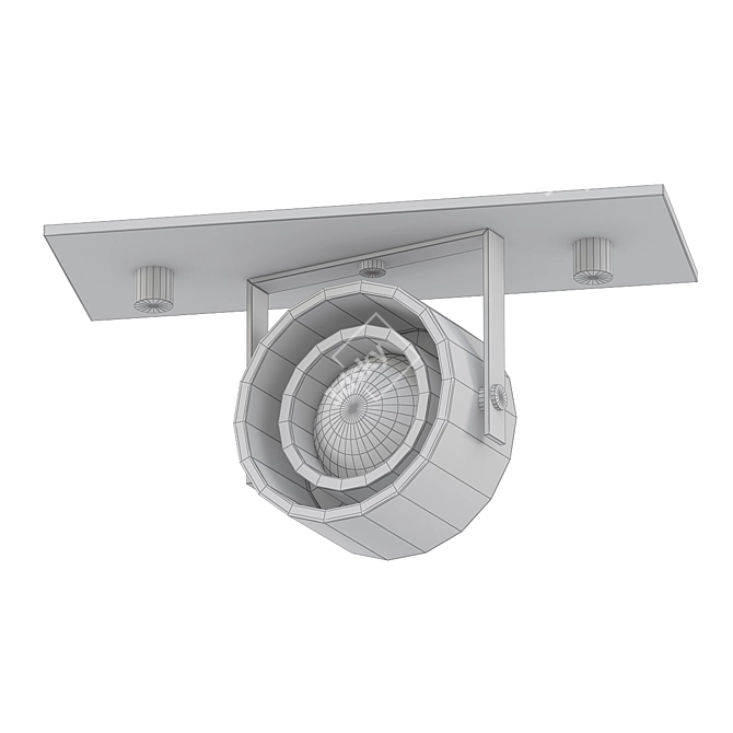 Sleek Recessed Lighting Fixture 3D model image 2