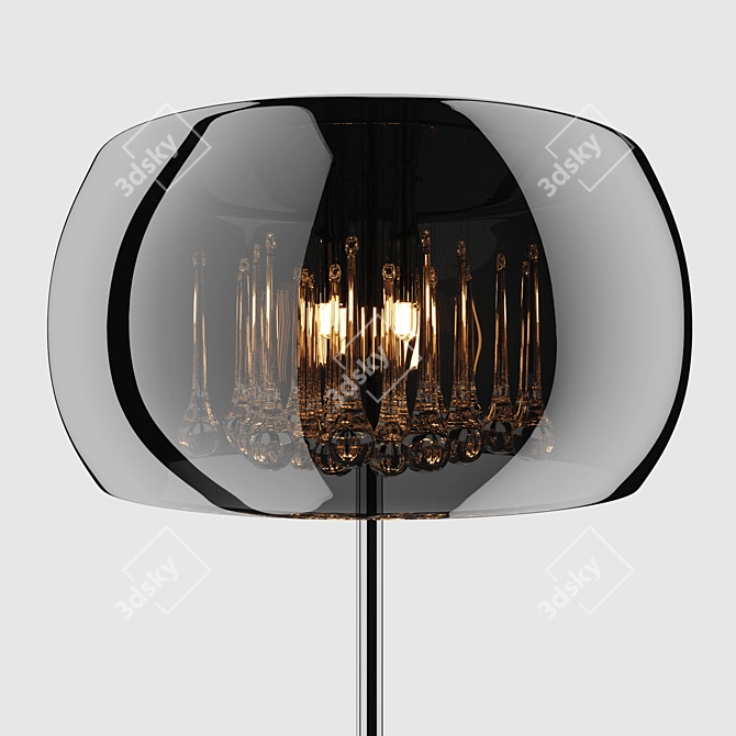 Crystal Chrome Floor Lamp: Modern Elegance 3D model image 4