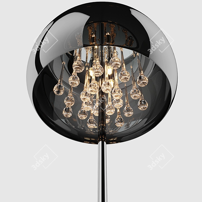 Crystal Chrome Floor Lamp: Modern Elegance 3D model image 5