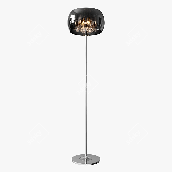 Crystal Chrome Floor Lamp: Modern Elegance 3D model image 6