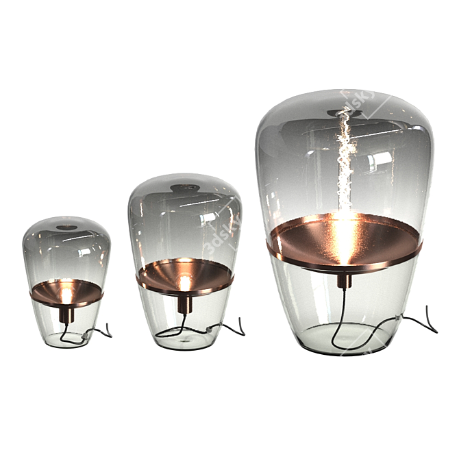 Zisiz Floor Lamp Trio Bundle - Modern Designs 3D model image 1