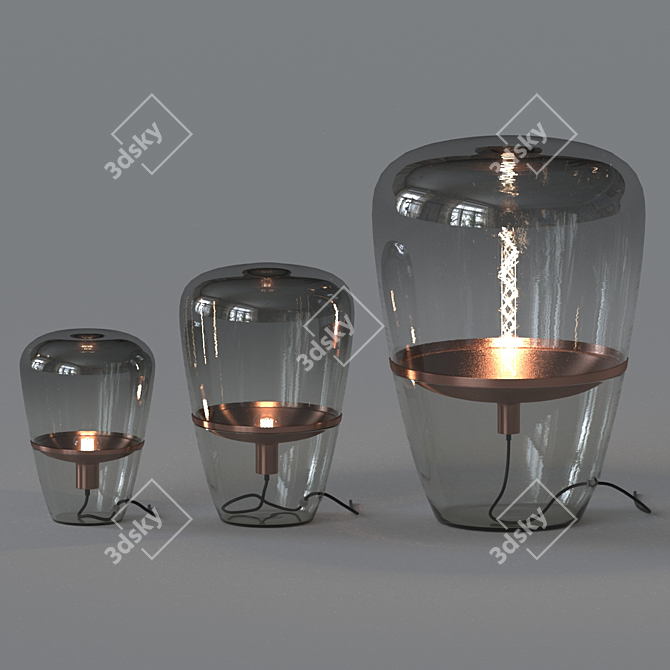 Zisiz Floor Lamp Trio Bundle - Modern Designs 3D model image 2