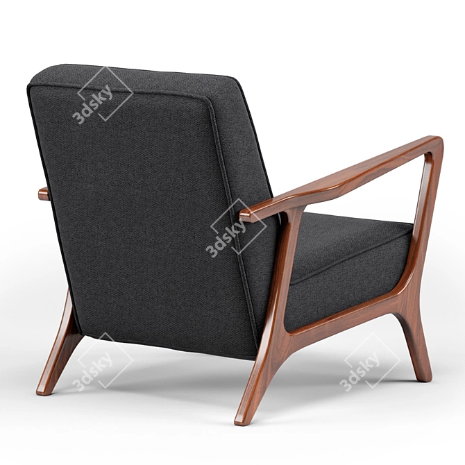 Elegant Eloise Accent Chair 3D model image 3