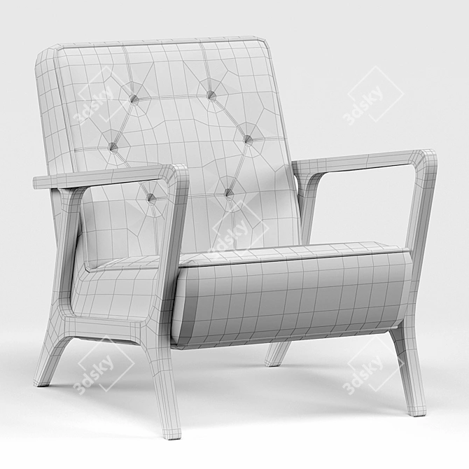 Elegant Eloise Accent Chair 3D model image 5