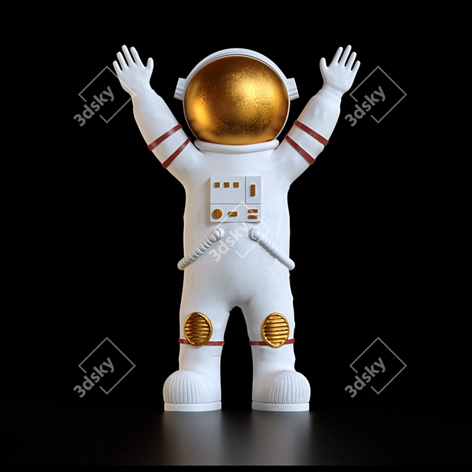 Cosmic Astronaut Figurine 3D model image 1