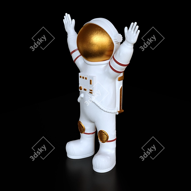 Cosmic Astronaut Figurine 3D model image 3