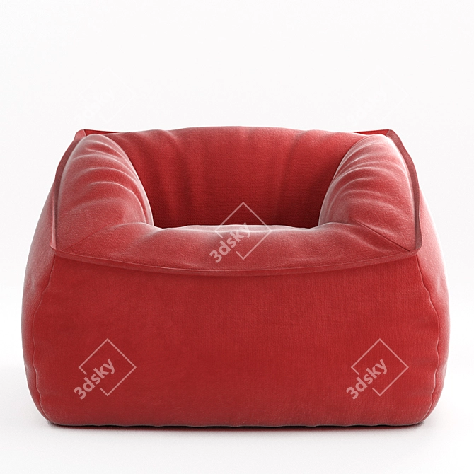 Cozy Vegan Caramel Lounger 3D model image 2