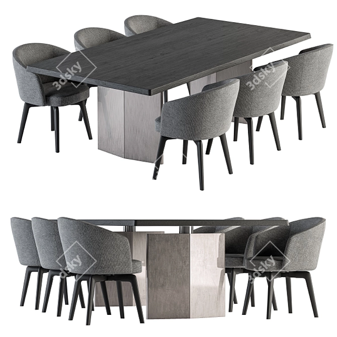 Elegant Minotti Dinning Table 3D model image 1
