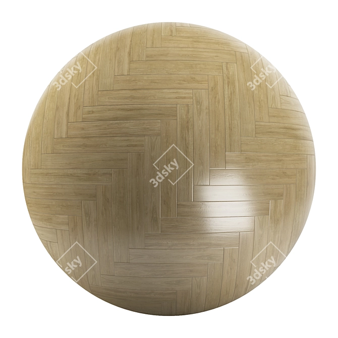 Versatile Parquet Designs: Standard & Herringbone 3D model image 2