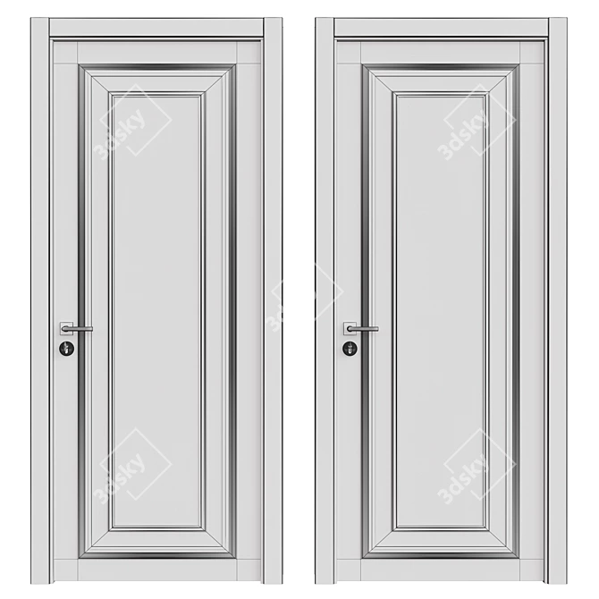 Elegant Interior Door 3D model image 2