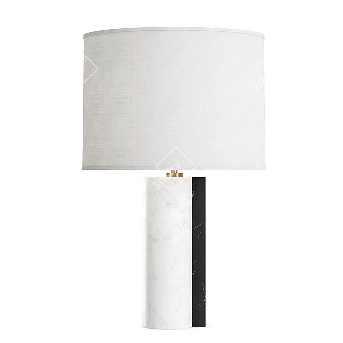 Title: Canaan Shift Table Lamp: Graphic Elegance for Any Space 3D model image 1