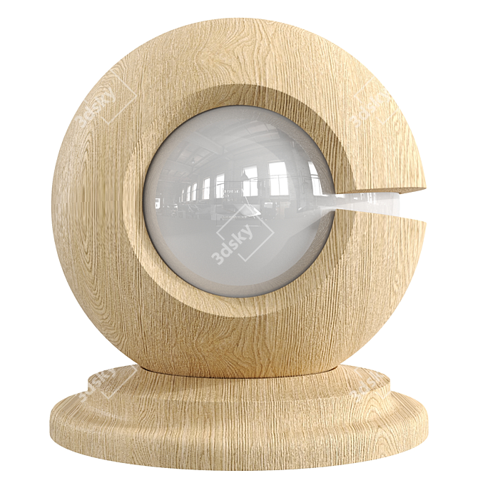 Cream Golden Oak: High-Quality Wood Textures for 3D Design 3D model image 3
