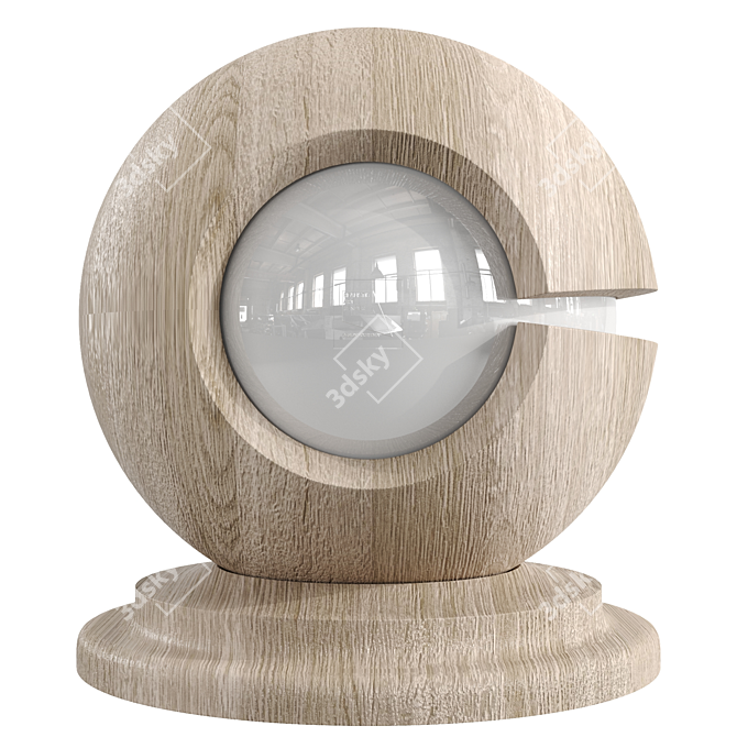 Cream Gray Oak Wood Texture 3D model image 3