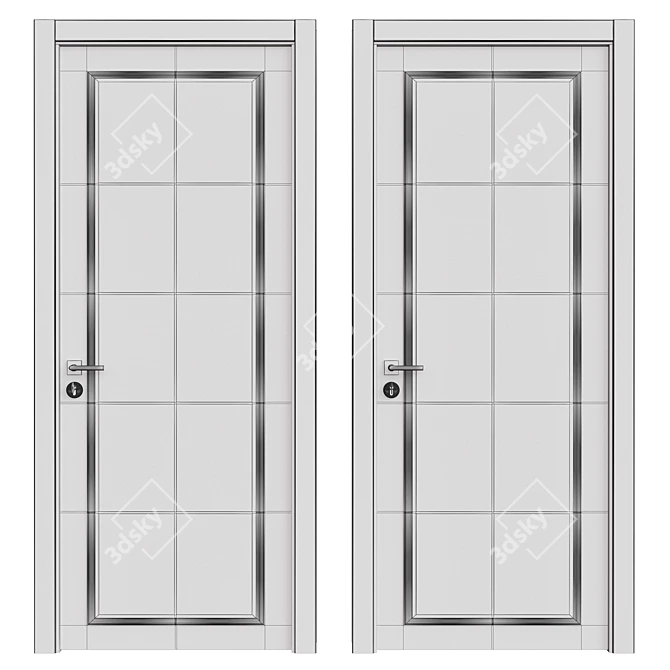 Elegant Interior Door 3D model image 2