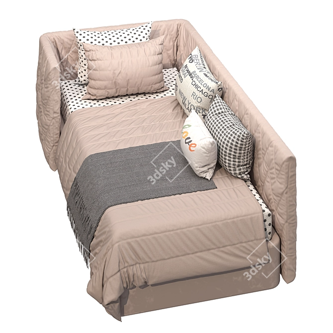 Dual-Color Archive Bed 3D model image 5