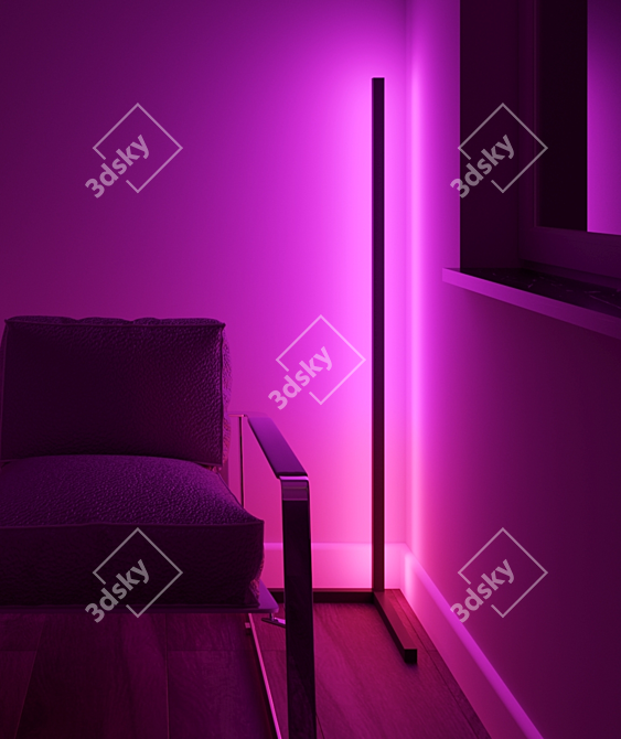 Sleek Kona Floor Lamp 3D model image 1