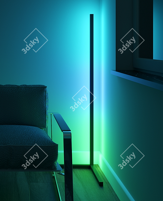 Sleek Kona Floor Lamp 3D model image 2