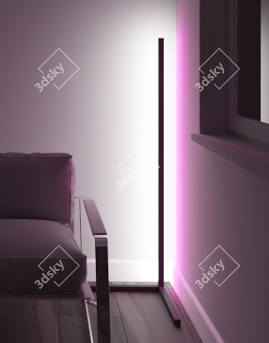 Sleek Kona Floor Lamp 3D model image 3