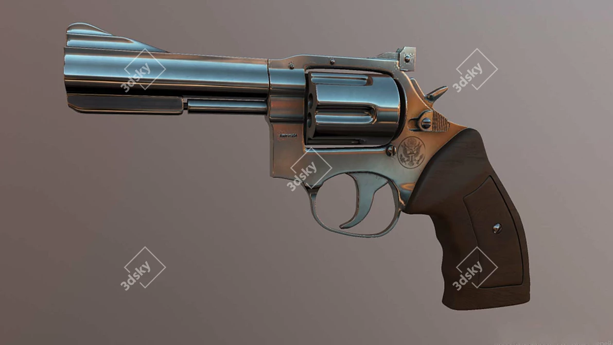 American Revolver: Classic Firepower 3D model image 1