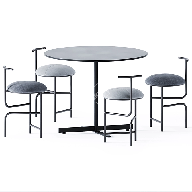  Round Table Gathering: Alma Design 3D model image 2