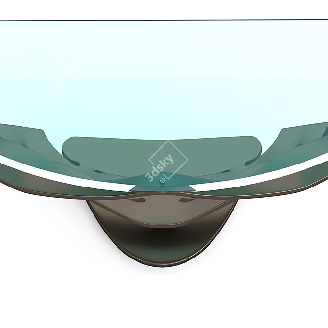 Reflex Neolitico Console: Glamorous Glass and Metal Design 3D model image 3