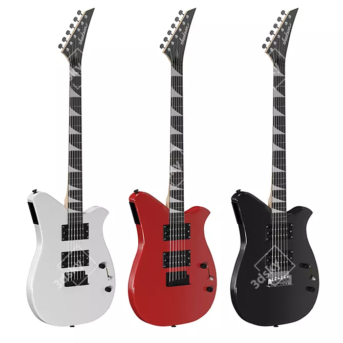 Jackson Electric Guitar: A True Icon of Heavy Rock 3D model image 1