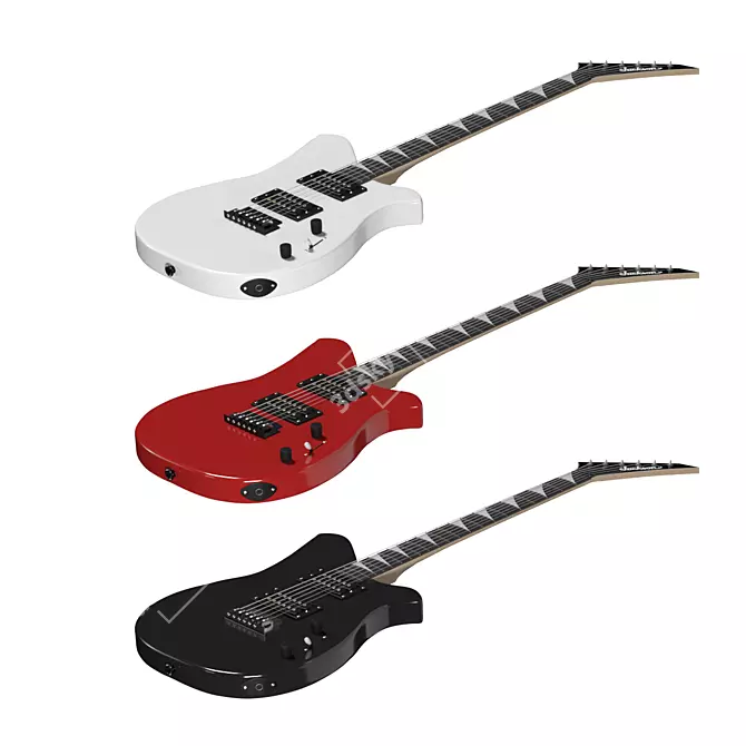 Jackson Electric Guitar: A True Icon of Heavy Rock 3D model image 2