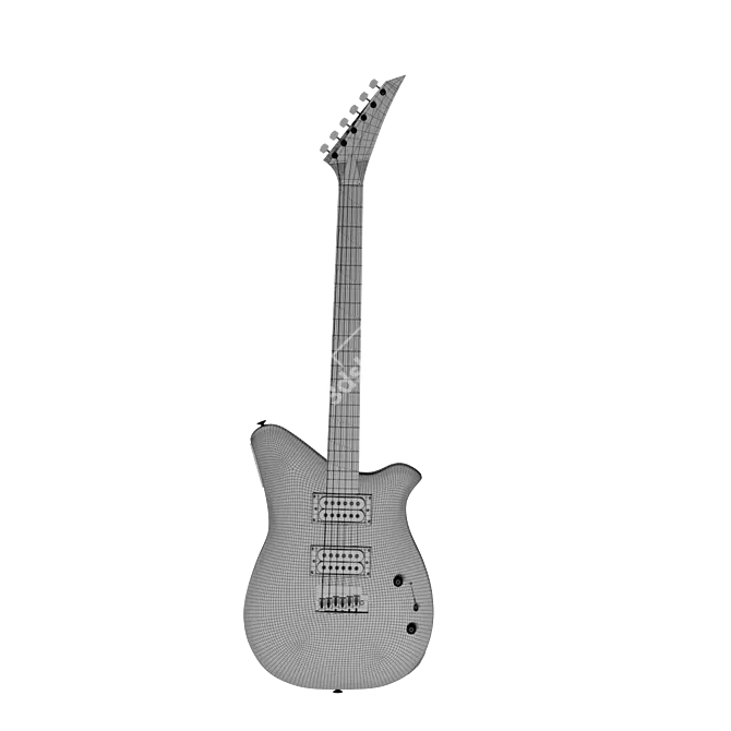 Jackson Electric Guitar: A True Icon of Heavy Rock 3D model image 4