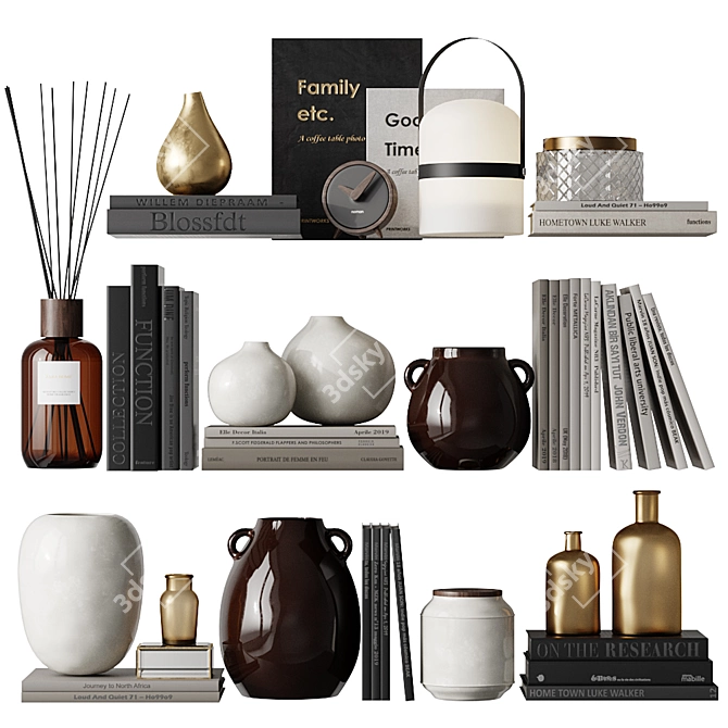 Chic ZARA HOME Decor Set 3D model image 1