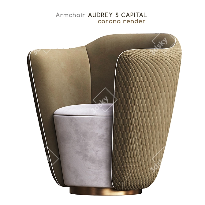 Sophisticated Audrey S Armchair 3D model image 1