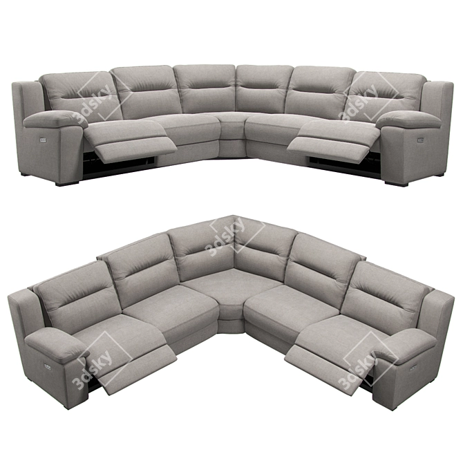 Premium Recliner Section Sofa 3D model image 2