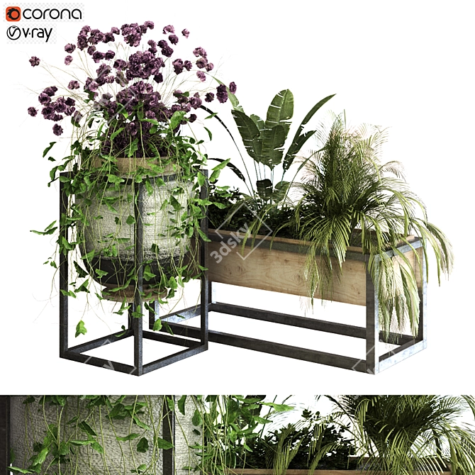 Eco-Plants Set 052: Modern Greenery 3D model image 1