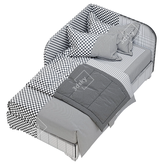 Golf 130G Oggioni: Dynamic Modern Bed 3D model image 6