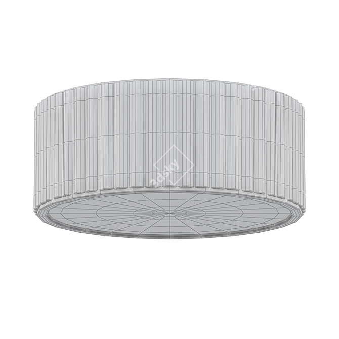 Sleek Ribbed Ceiling Light 3D model image 2