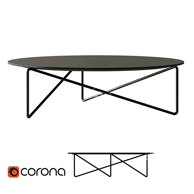 Modern Geometric Design: POLYGON Table 3D model image 1