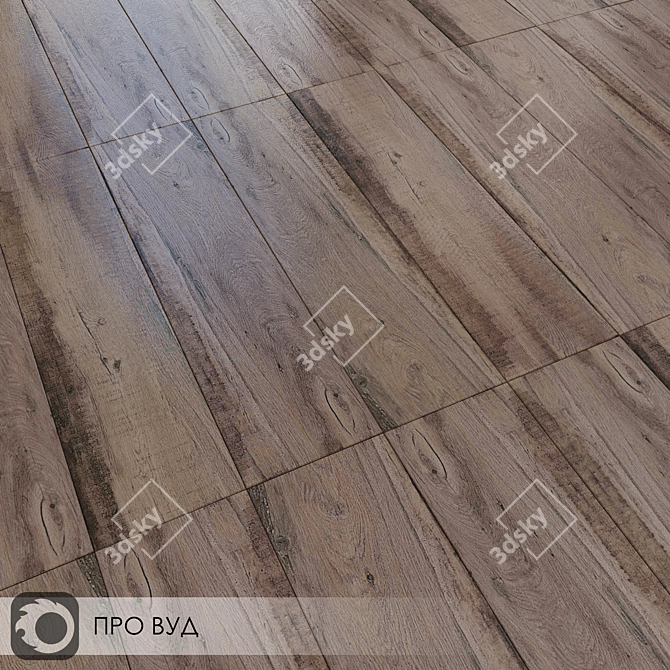 Pro Wood Beige Ceramic Tiles 3D model image 1