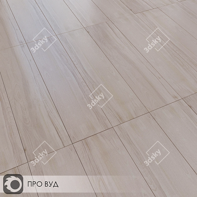 Pro Wood Beige Ceramic Tiles 3D model image 2