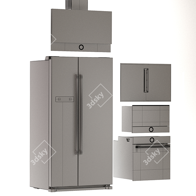 BOSCH 5-Piece Kitchen Appliance Set 3D model image 6