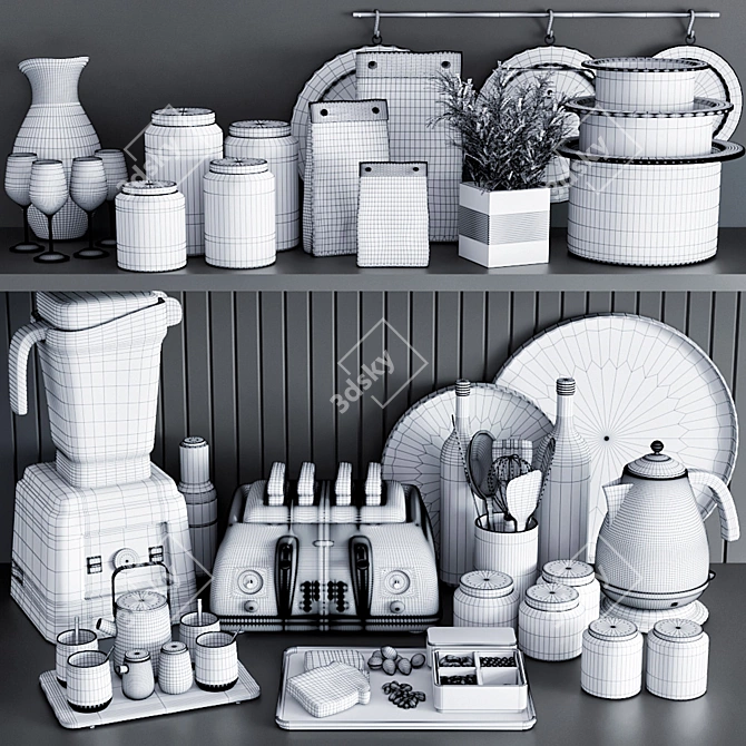 Modern Kitchen Essentials: Polys 846.152 & Vert 873.009 3D model image 4