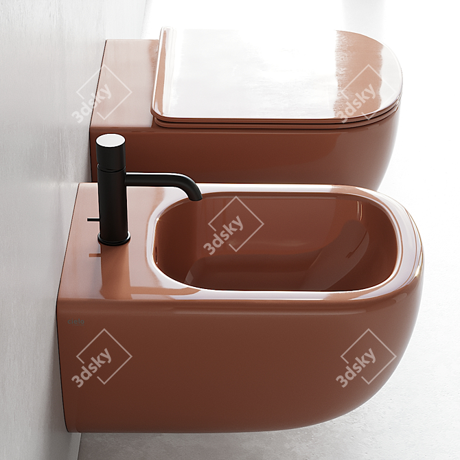 Era Wall-Hung Toilet & Bidet 3D model image 2