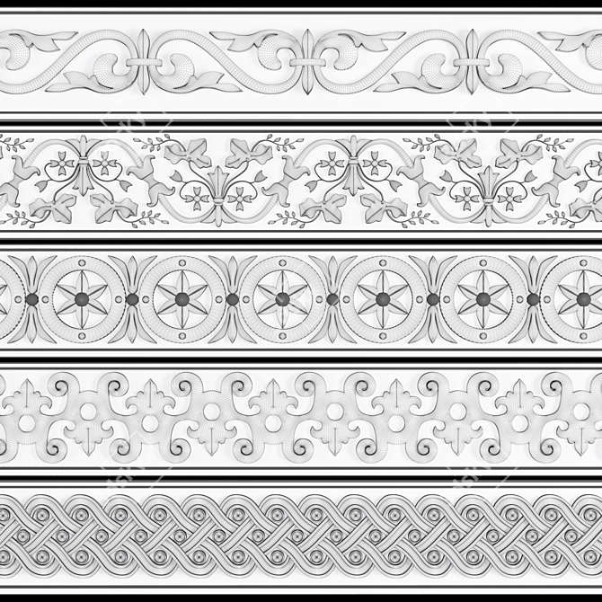 Trim Ornament Pack: Vol-04 3D model image 3