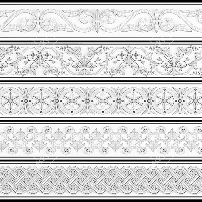 Trim Ornament Pack: Vol-04 3D model image 4