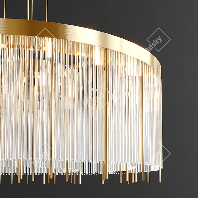 Elegant Brass Pendant Lamp: PHARO 3D model image 2