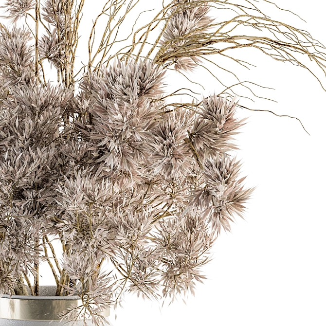 Nature's Elegance: Dried Floral Arrangement 3D model image 3