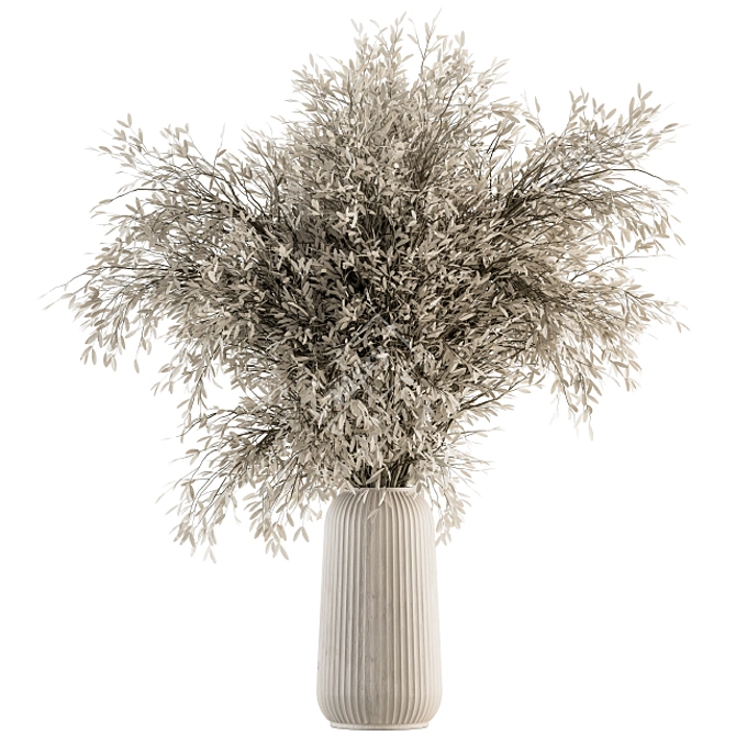 Elegant Dried Branch Bouquet 3D model image 1