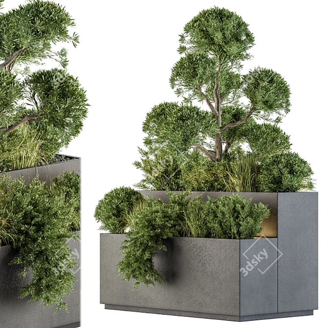 Nature's Oasis: Outdoor Plant Box 3D model image 1