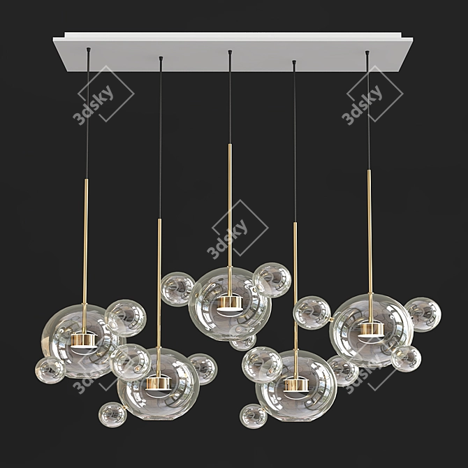 Bubble Series LED Pendant Lights 3D model image 2